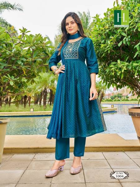 Hirwa Sindoor Slub Silk Readymade Suits Catalog
